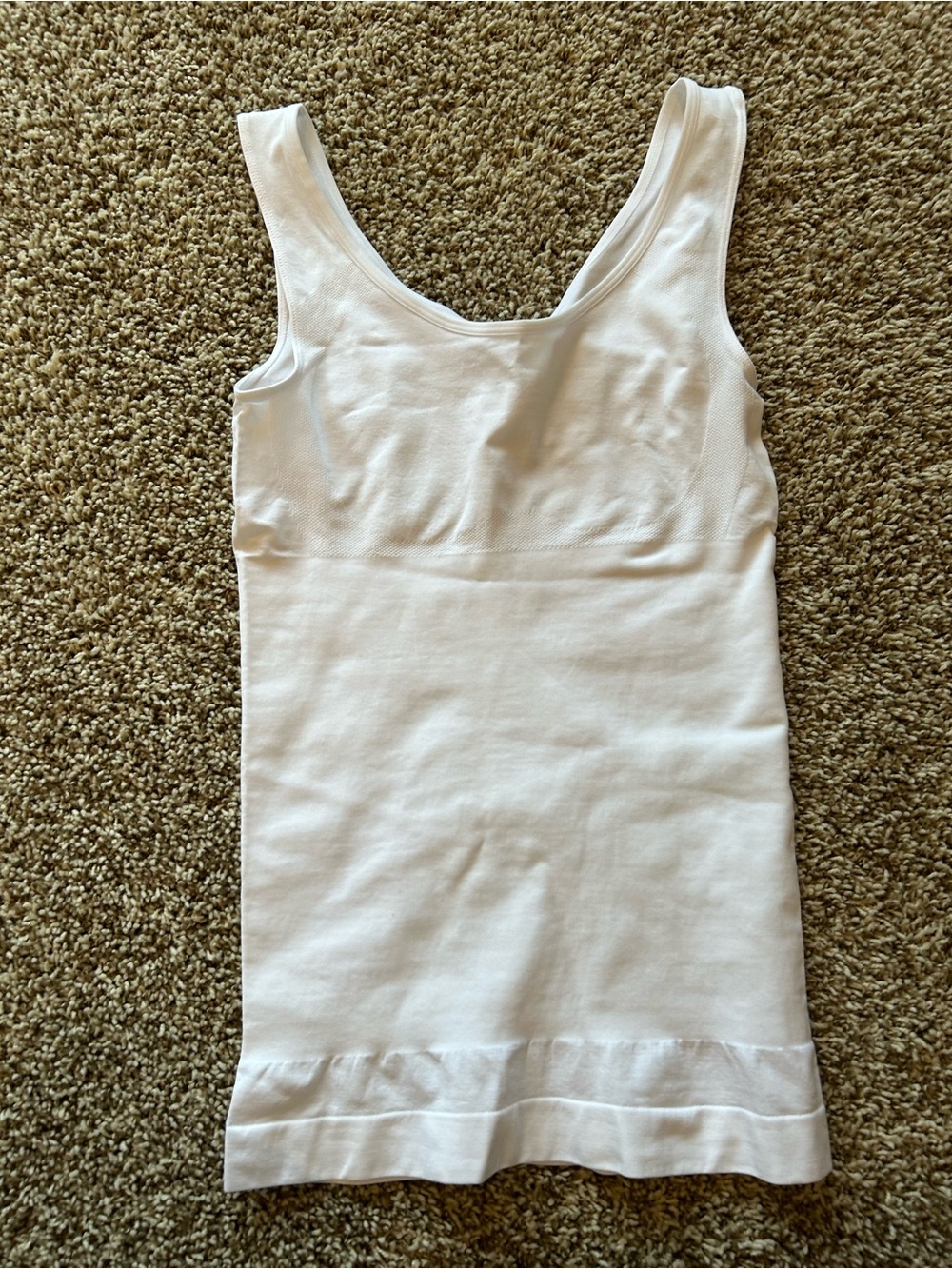 White Compression Seamless Tank Top - Women